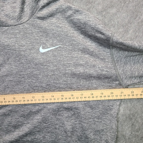 Nike Running Element Hoodie Women's M Grey Dri-Fit Thumb Holes Stretch Mock Neck - Picture 4 of 9